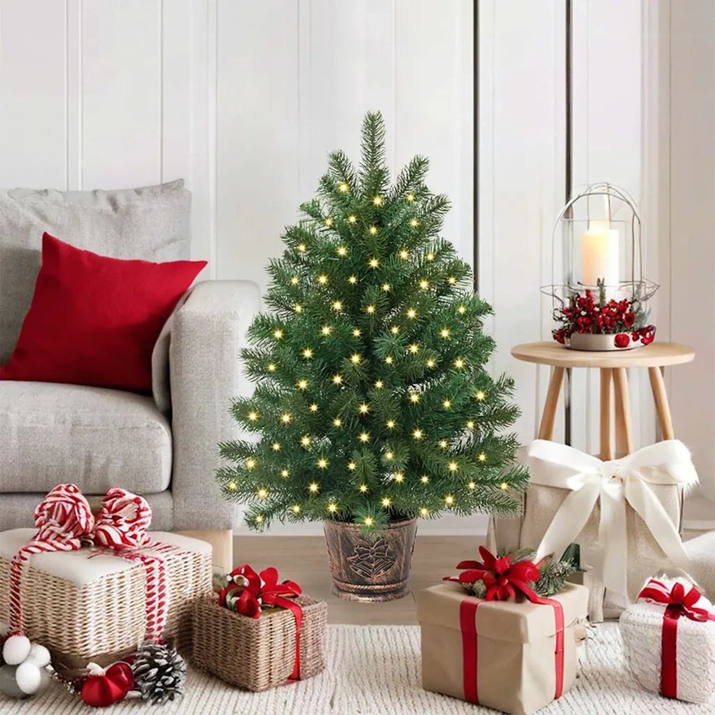 Albero di Natale artificiale con 150 LED Verde 95 cm PE e PVC 3397311