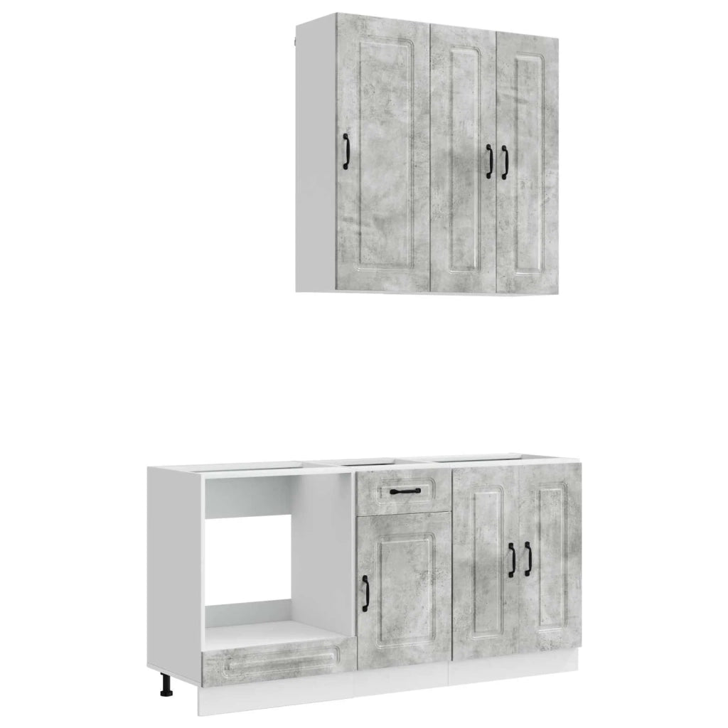 Unità Cucina KALMAR 5 pcs Grigio Cemento Legno ingegnerizzato 3438248