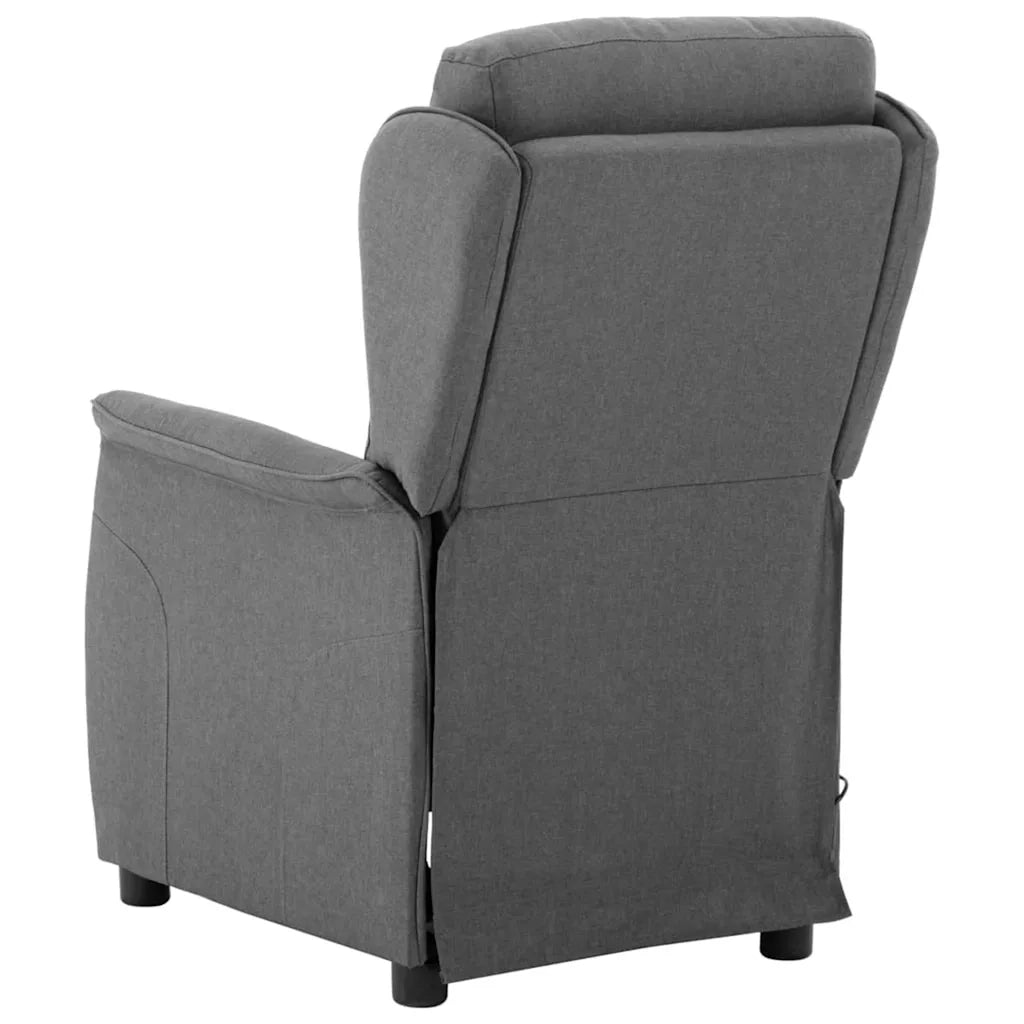Poltrona | Sedia da massaggio Grigio chiaro 93.5 x 67.5 x 101.5 cm Tessuto
