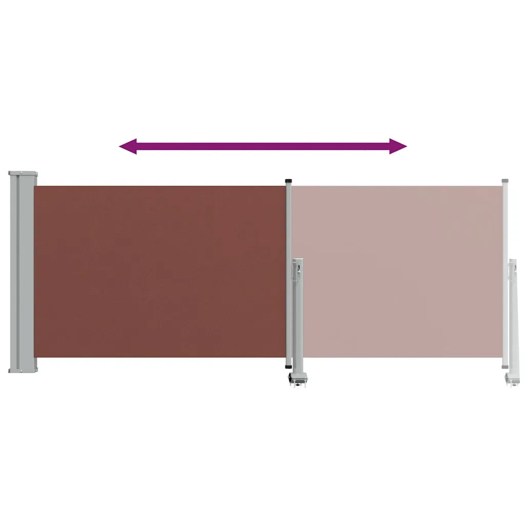 Tenda Laterale Retrattile per Patio 100x300 cm Marrone cod mxl 18336