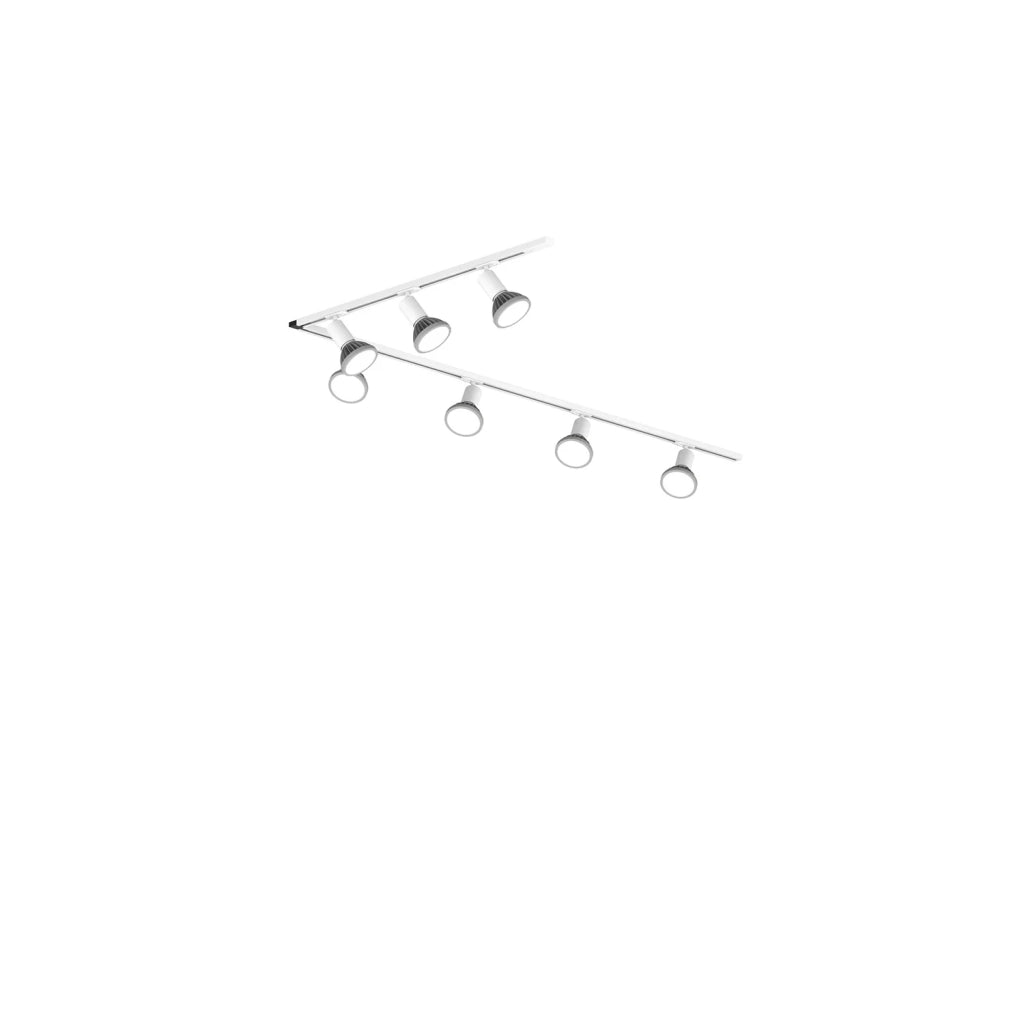 Kit Binario Moderno Mono Amos Kit Metallo Bianco 7 Luci E27