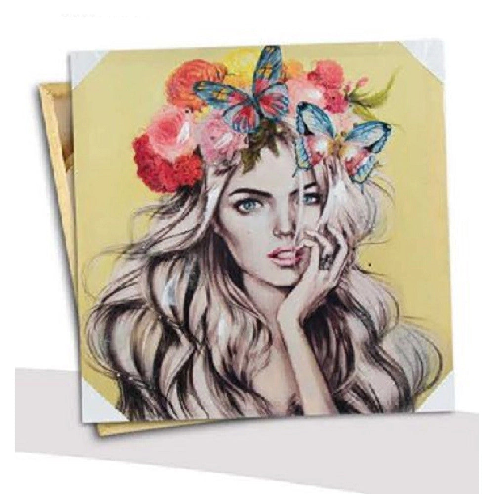 Trade Shop - Quadro Quadretto Decorativo 45x45x1,8 Cm Tela Su Legno Deluxe Decori Ass 831751 -