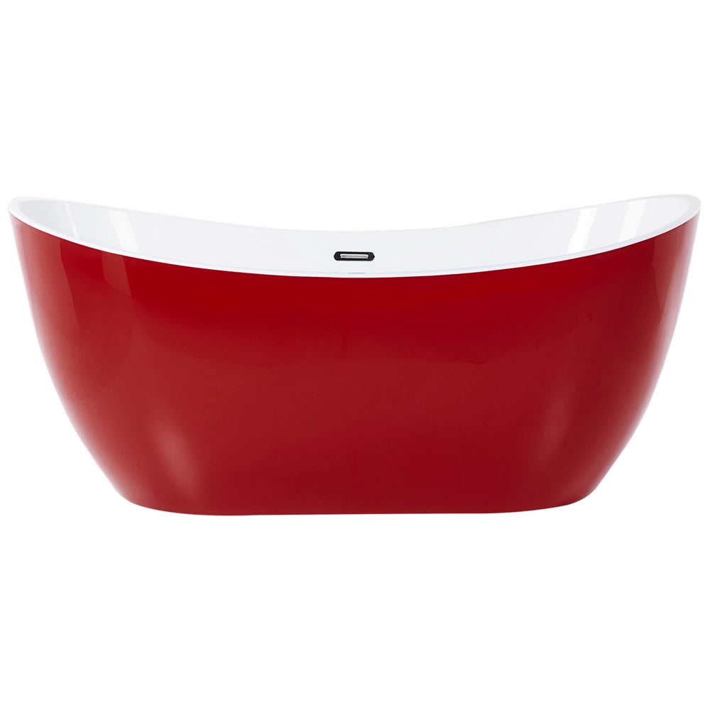 Moderna Vasca da Bagno Acrilico Sanitario rosso 170 x 77 cm autoportante moderno