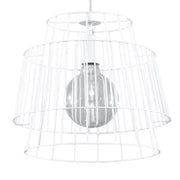 Lampada sospensione PORTAL bianca metallo E27 Pure Lume