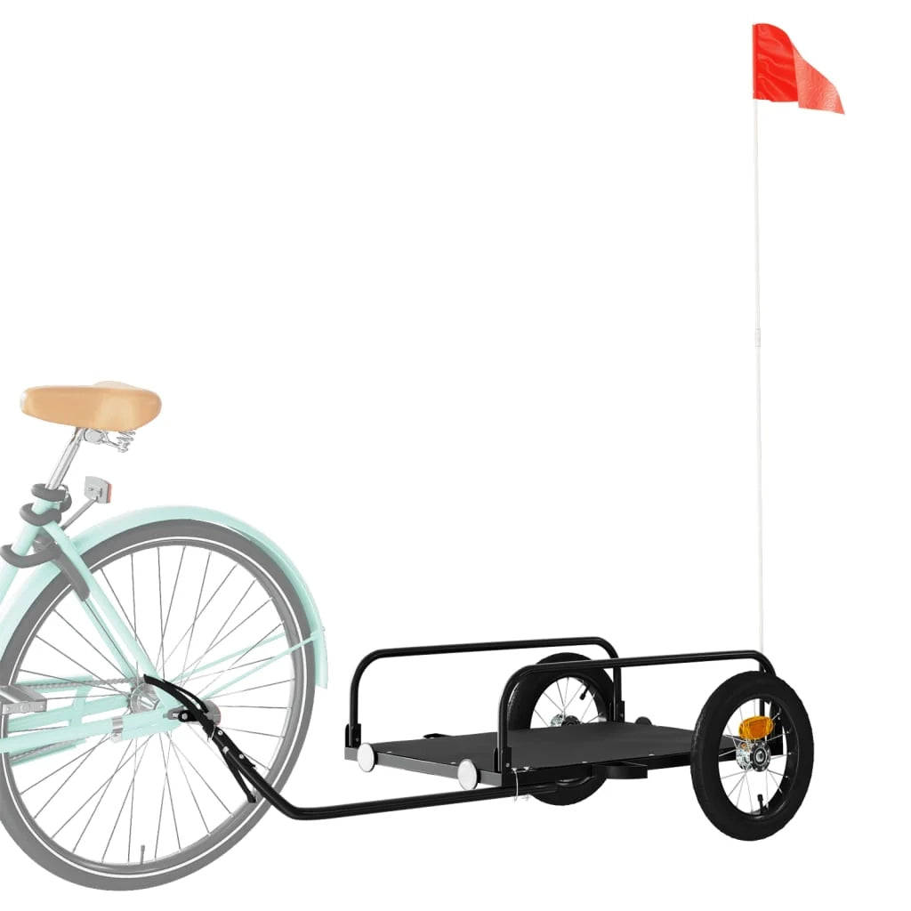 Rimorchio/carrello per il trasporto di biciclette 122 x 53 x 31 cm ferro nero 02_0044060