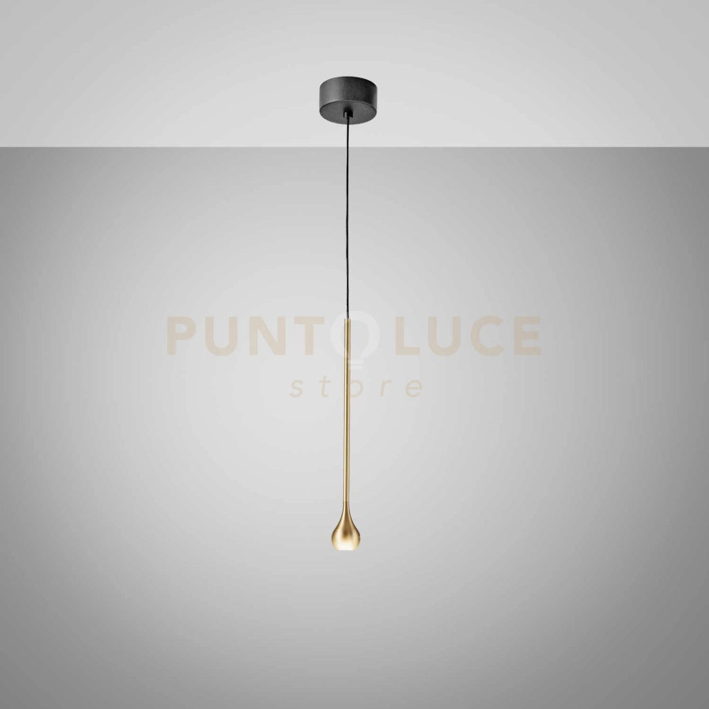 URSULA S/P - SOSPENSIONE LED ORO CON ROSONE 3000K 255LM 5W