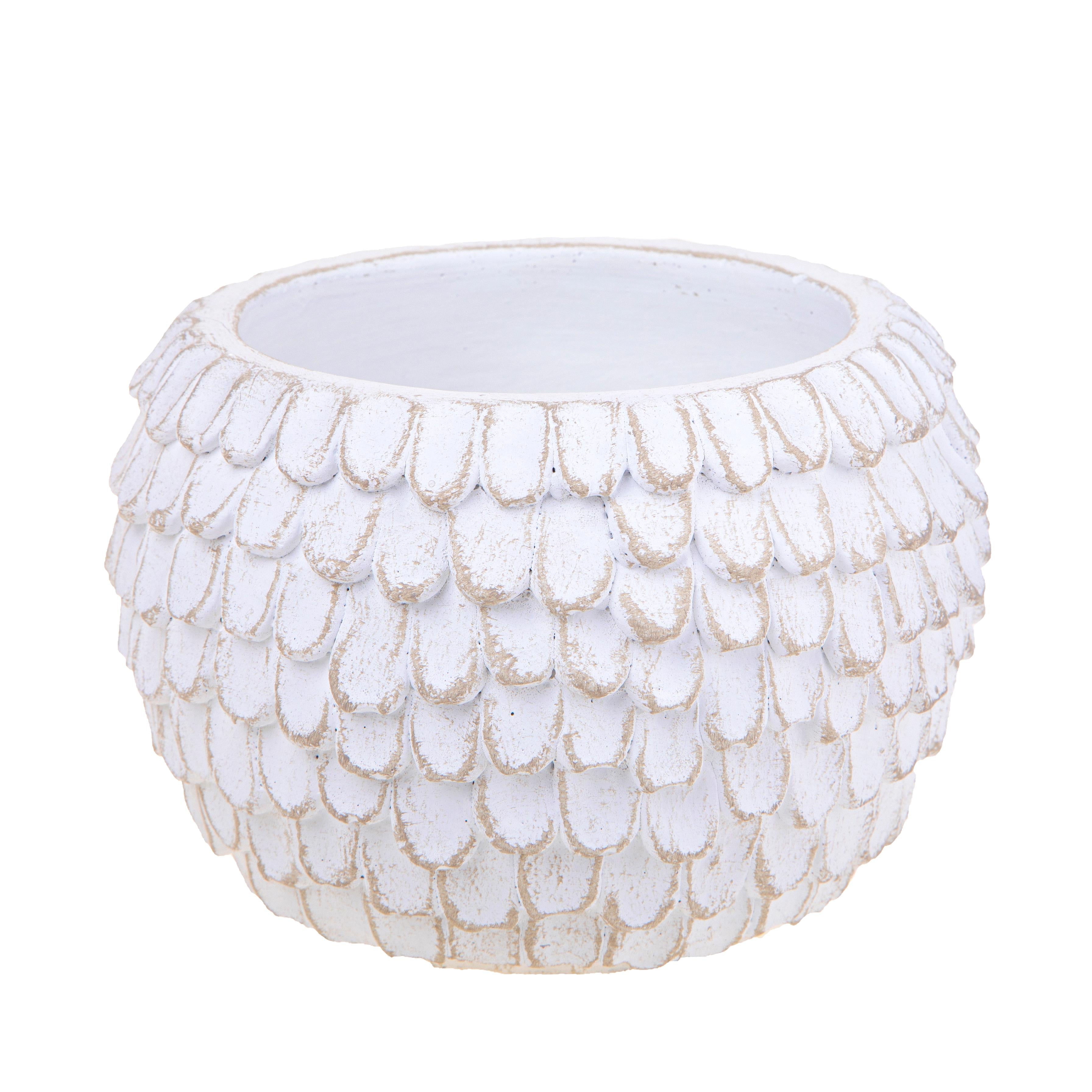 Contenitore Decorativo con Decorazione in Rilievo Ø 24 cm