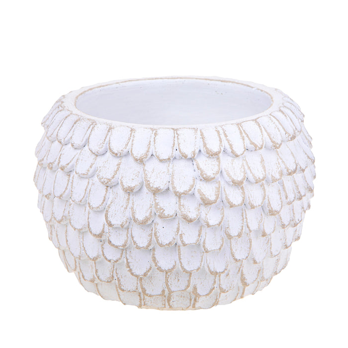 Contenitore Decorativo con Decorazione in Rilievo Ø 24 cm