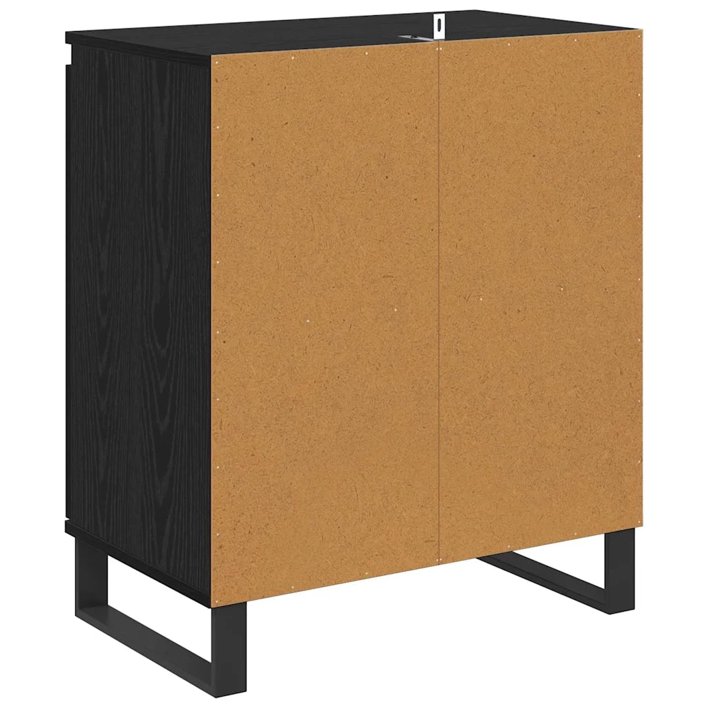 Credenza-Buffet-Armadio da cucina Rovere Nero 60 x 35 x 70 cm Legno multistrato 426021