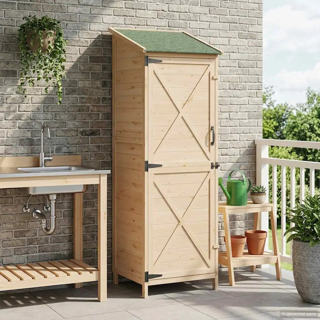 Capanno da Giardino Naturale 59,5 x 56 x 176,5 cm 42033476