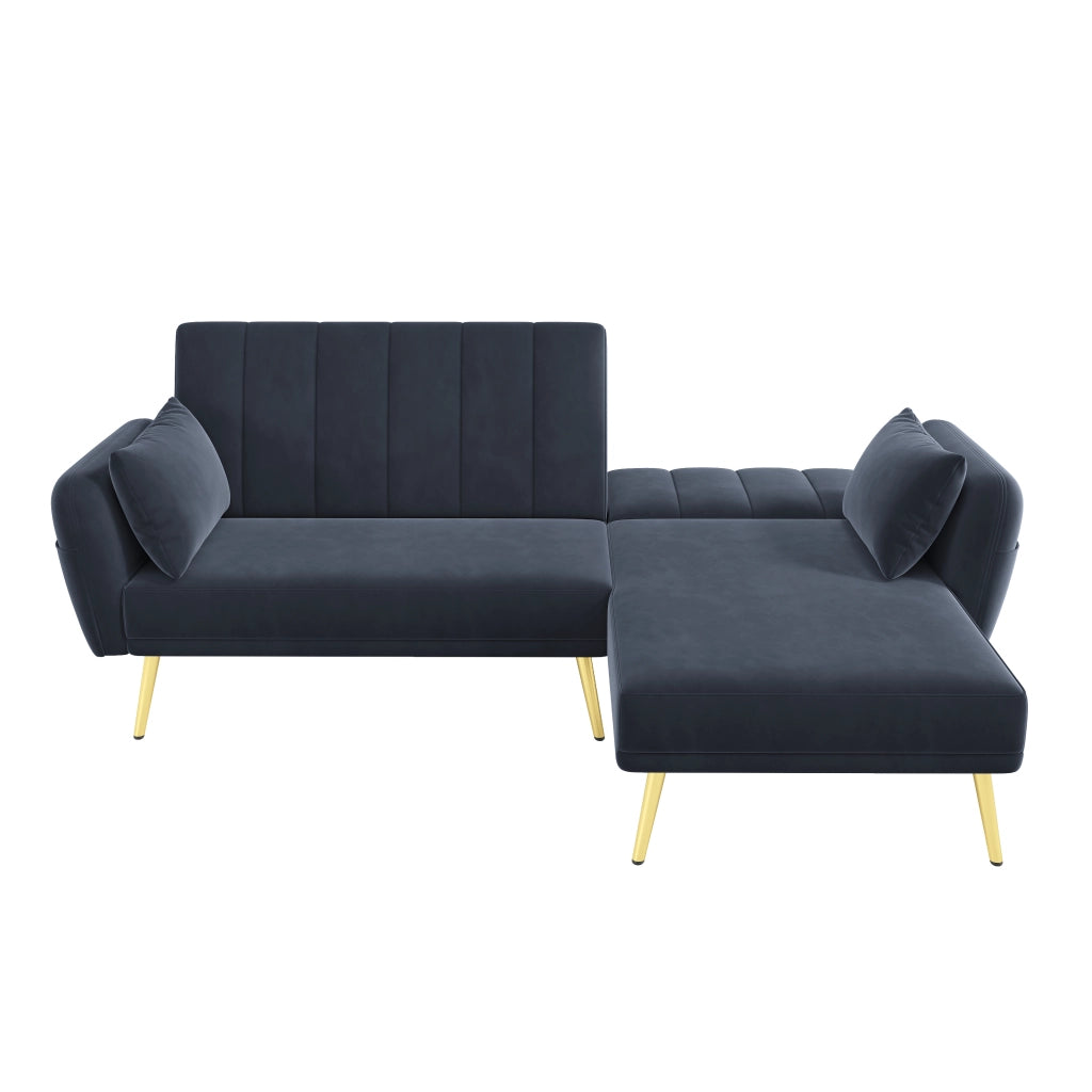 Divano Angolare Letto con Chaise Longue ¨C Xylo ¨C Tessuto, Trasformabile
