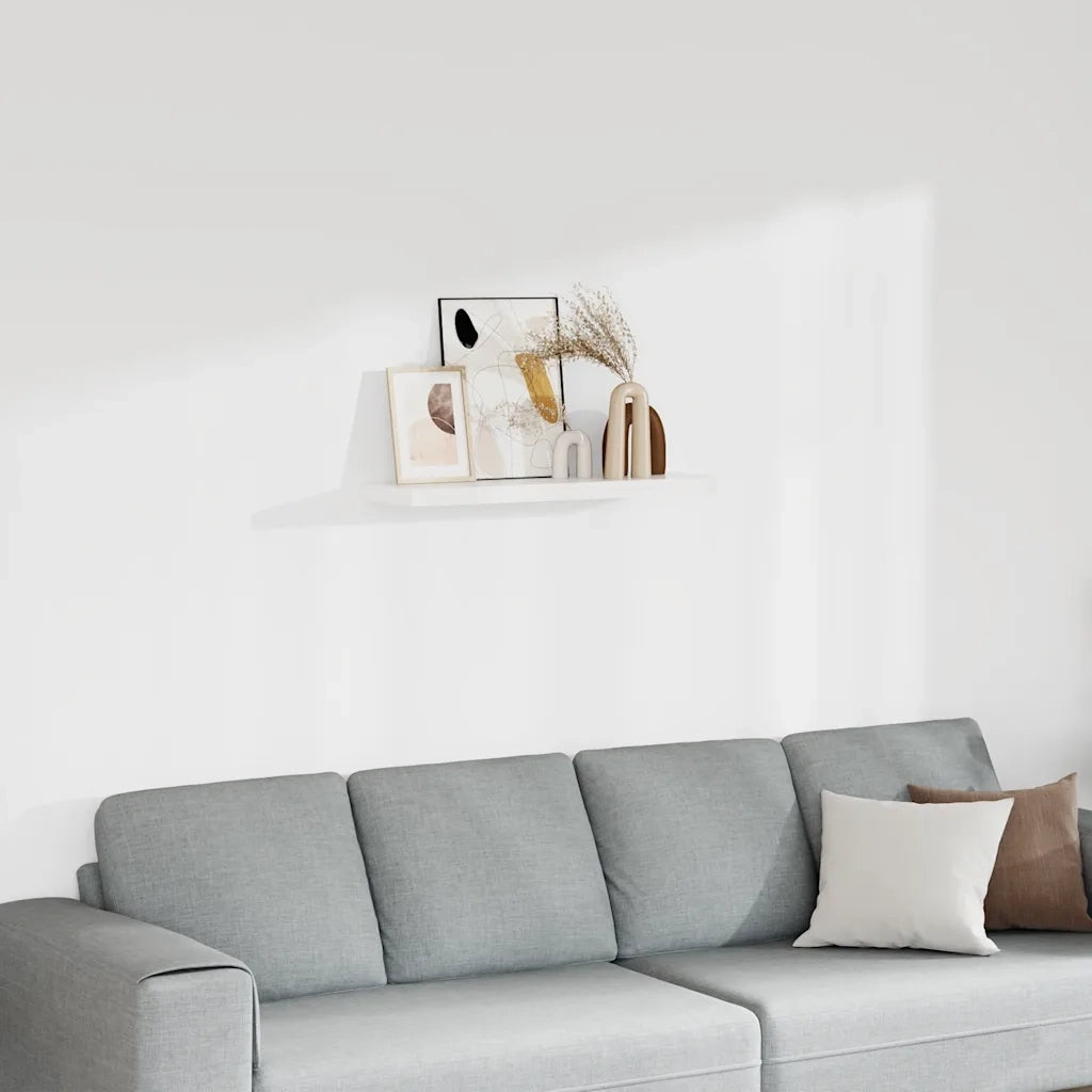 Scaffale a Parete Bianco 80x23,5x3,8 cm in MDF 323814