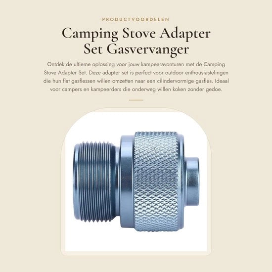 Kit di Adattatore per Stufa da Campeggio - Set di Adattatore per Stufa a Gas - Ideale per l'Uso All'Aperto - Sostenibile e Leggero - Adatto per Camper - Progettato in Alluminio