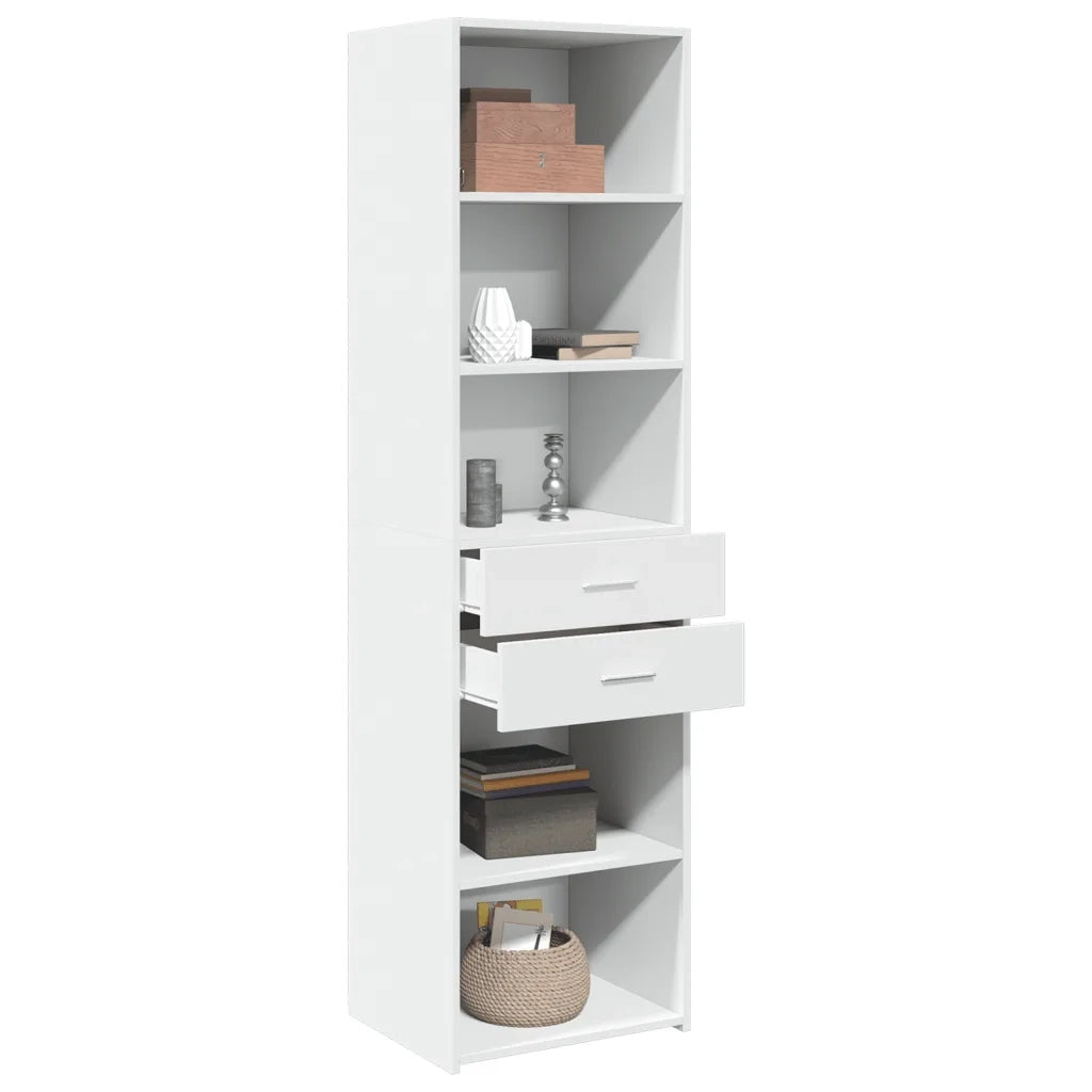 Credenza | Madia | Buffet da pranzo | Armadio da pranzo Bianca 50x42,5x185 cm in Legno Multistrato