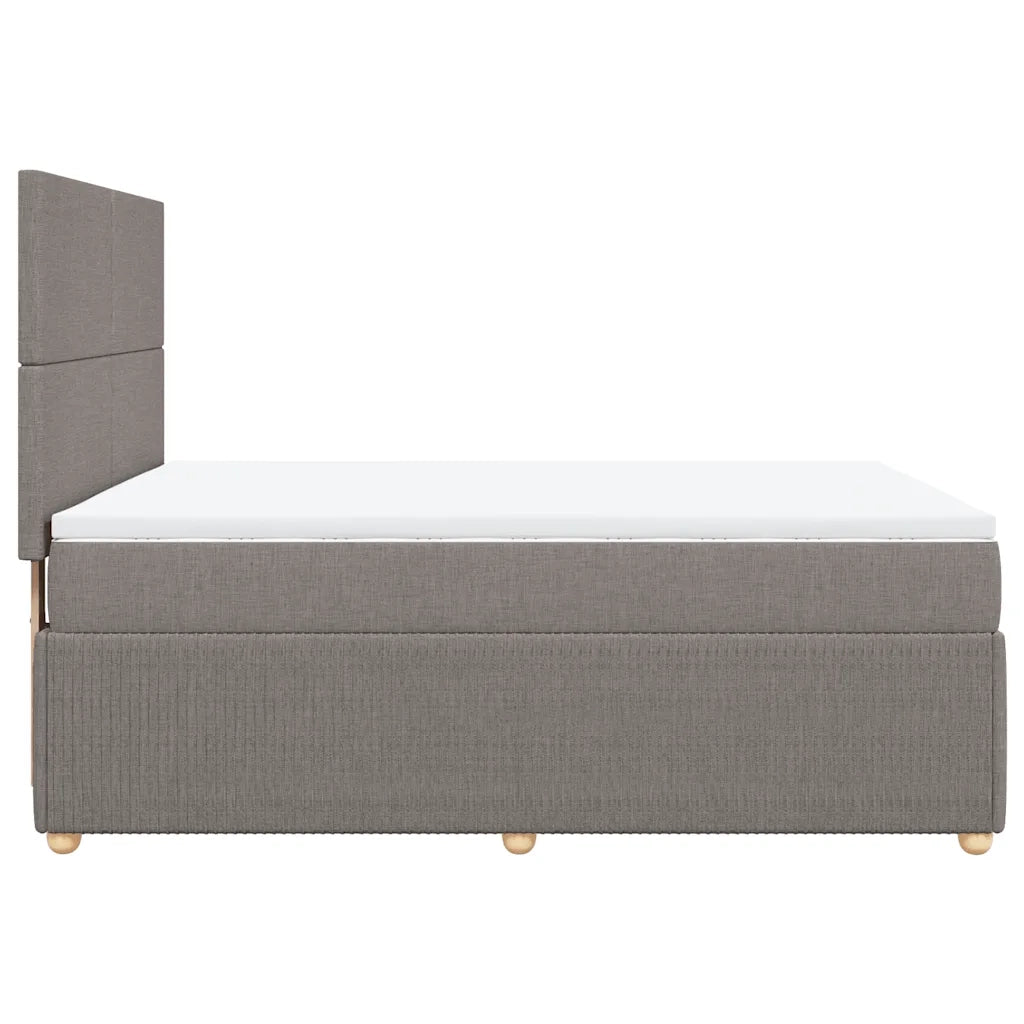 Giroletto a Molle con Materasso Tortora 160x200 cm in Tessuto