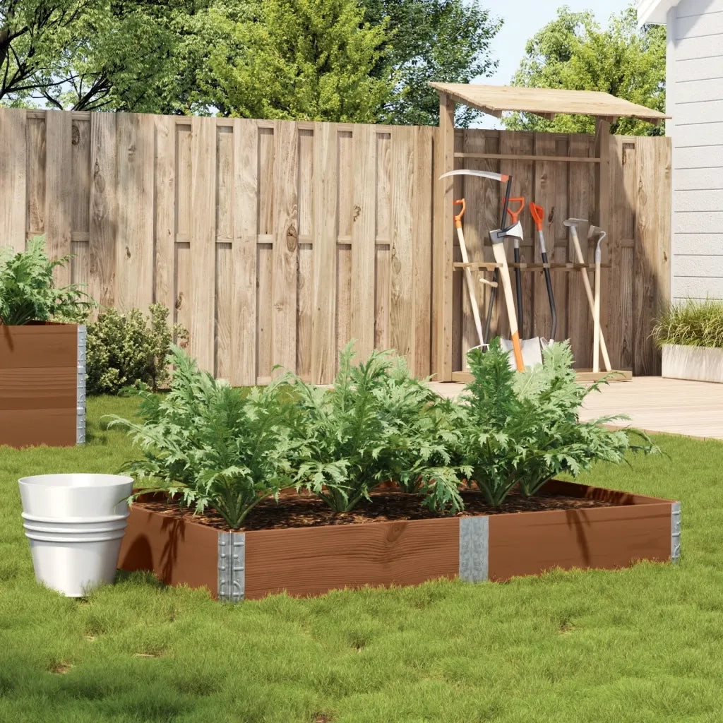 Fioriera | Cassetta per fiori | Vaso da Giardino Marrone 150x100 cm Legno Massello di Pino