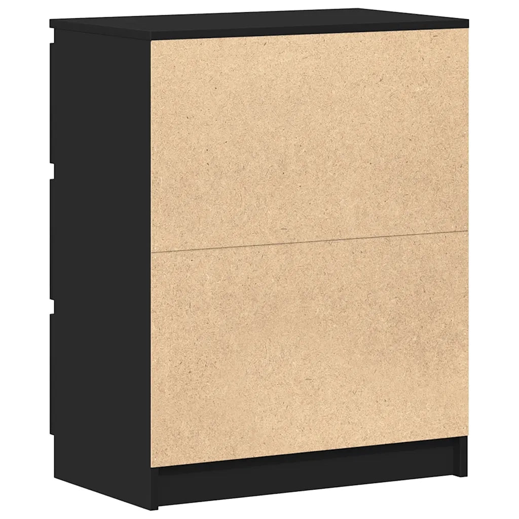 Credenza | Madia | Buffet da pranzo | Armadio da pranzo Nera 60x35x76 cm in Legno Multistrato