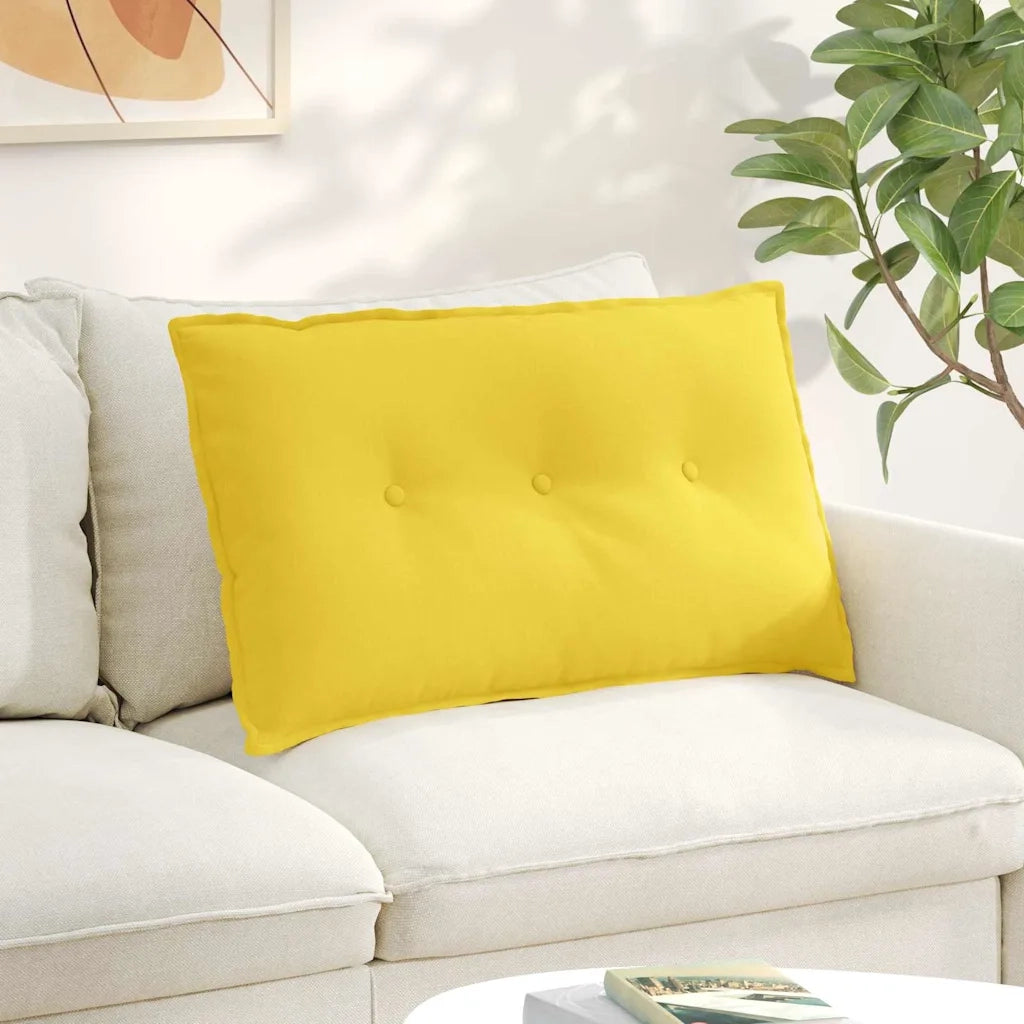 Cuscino per Schiena | Cuscino dorsale Giallo Chiaro 80 x 19 x 50 cm Tessuto
