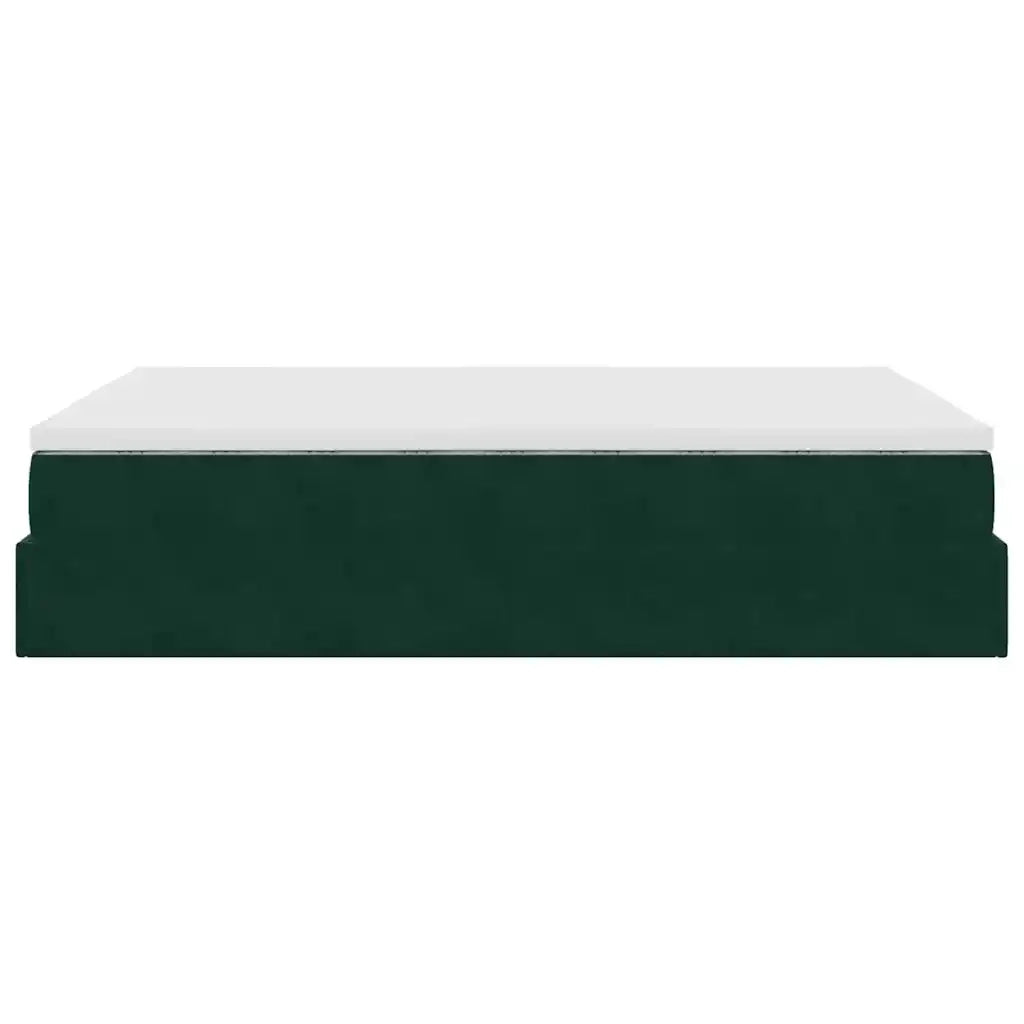 Struttura Letto Pouf con Materasso 140x190 cm in Velluto 3311186
