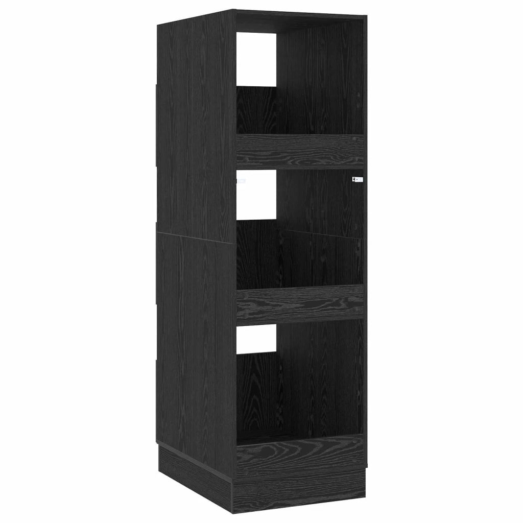 Mobile da lavanderia con porta Rovere Nero 50 x 68 x 162 cm 3422793