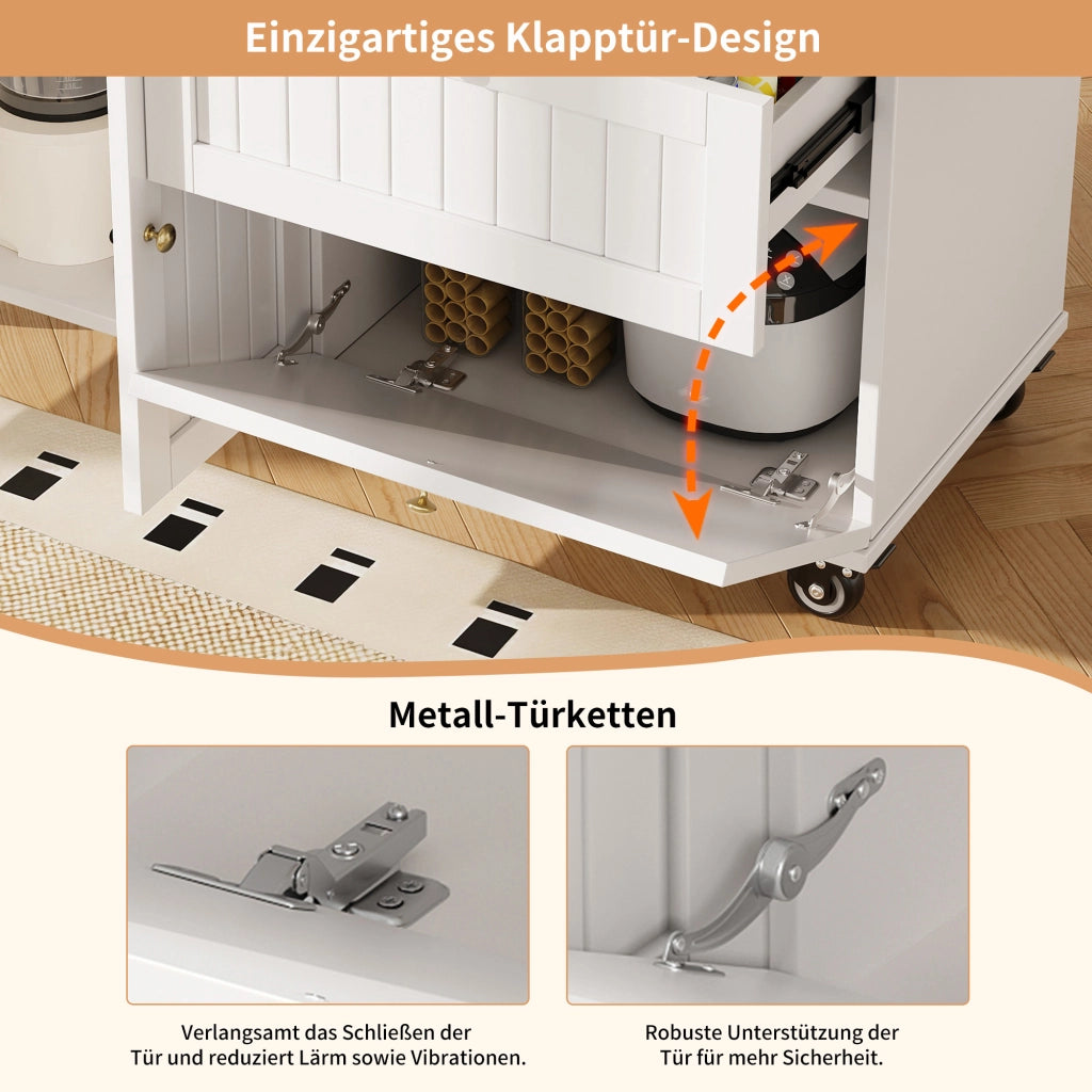 CARRELLO CUCINA 133 x 37,3 x 88 cm MDF Bianco