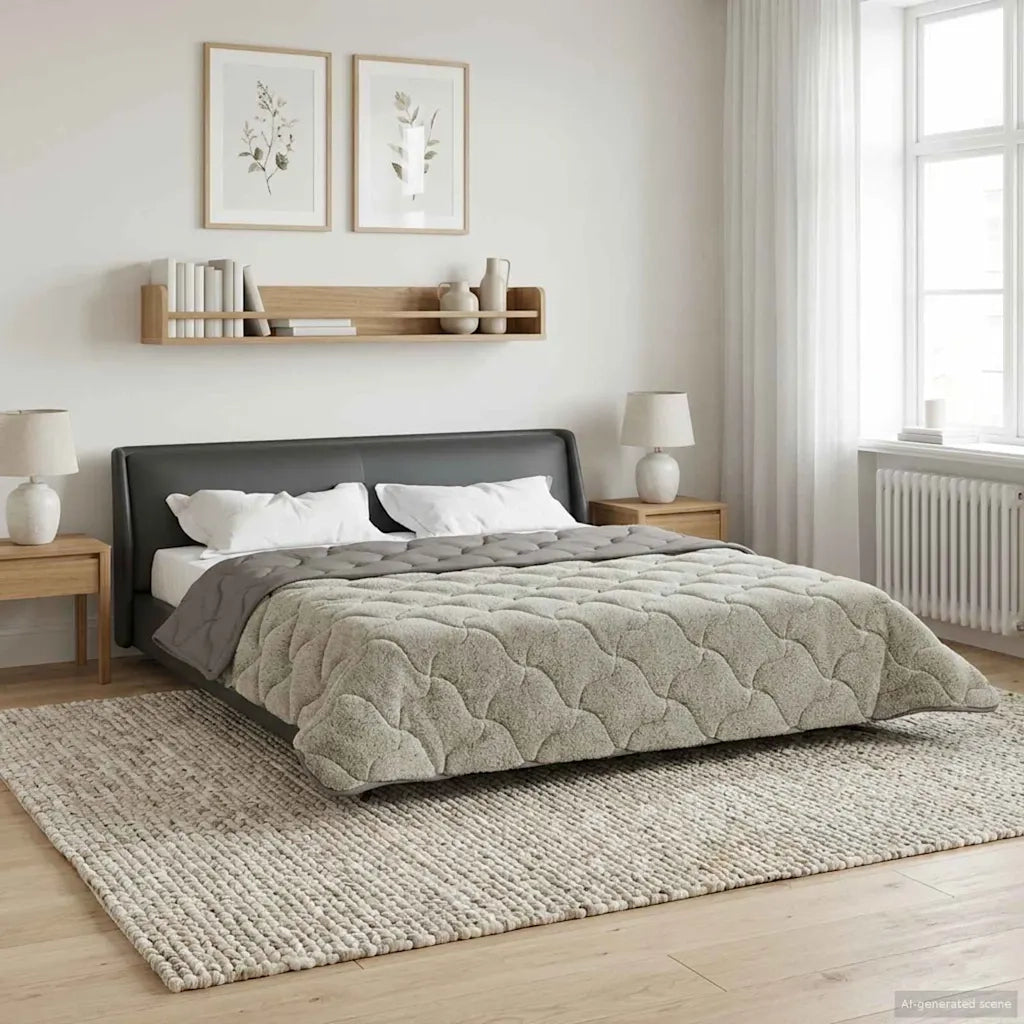 Duvet Invernale Trapuntato Grigio chiaro 240 x 260 cm