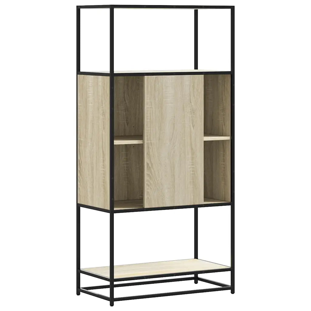 vidaXL Credenza Rovere Sonoma 68x35x139 cm Legno Multistrato Metallo