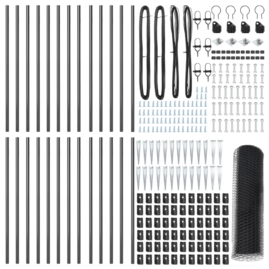 Recinzione Esagonale  Grigia 0.5x50 m Acciaio
