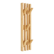 Appendiabiti da Parete Ember, Marrone, Bamboo, 3,5x14x60 cm