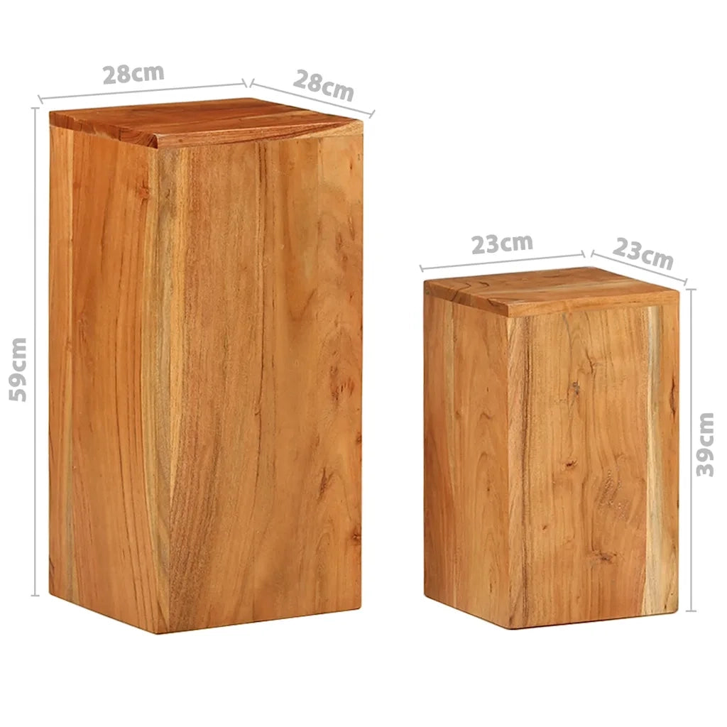 Supporti per Piante 2 pz in Legno Massello di Acacia 320805