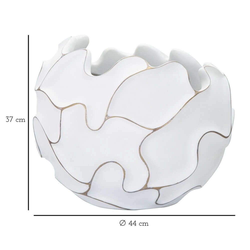 Vaso Resina Decorato cm Ø 44X37 - GASPEAU LINES