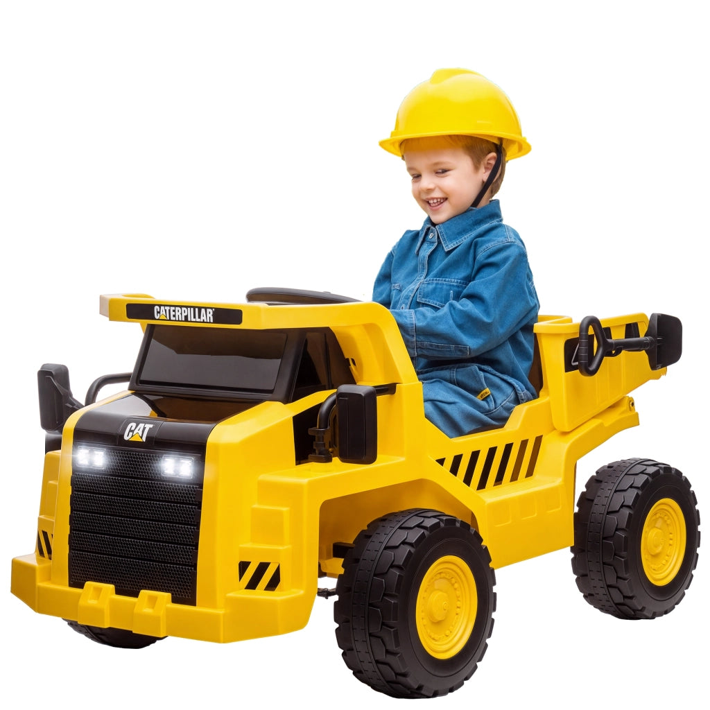 Camion Giocattolo Caterpillar con Telecomando ¨C zephmum ¨C 110x70.5x61.5 cm, Giallo