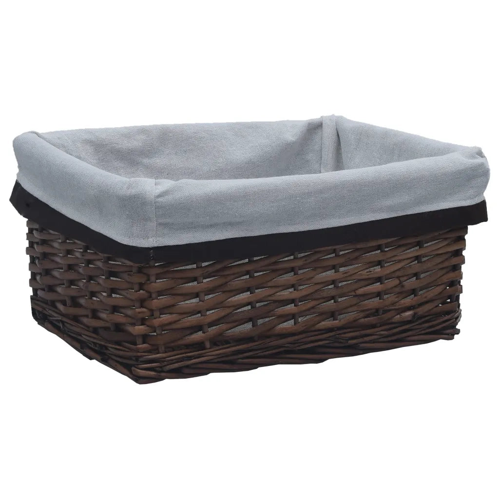 Set Cestini Impilabili 3 pz Marroni in Salice 286977