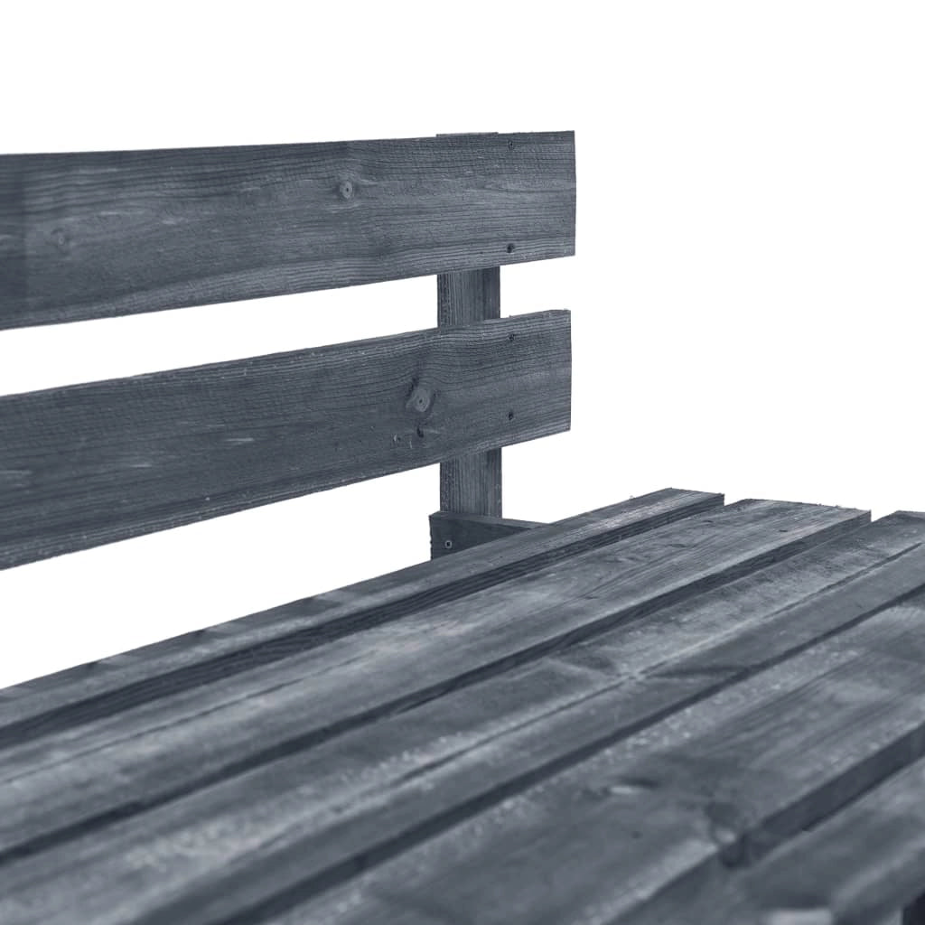 Panca da giardino mobili da esterno per patio terrazza pallet da giardino legno grigio 02_0011836