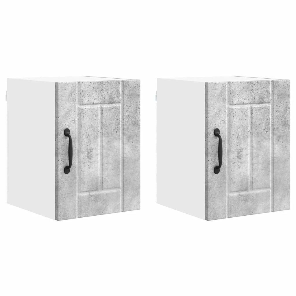 Armadietto a muro LUCCA 2 pcs Grigio Cemento 30 x 31 x 40 cm 884861