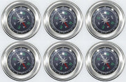 Compasso magnetico 60mm in acciaio inossidabile - strumento di navigazione circolare compatto per campeggio all'aperto e escursioni - 6 pezzi