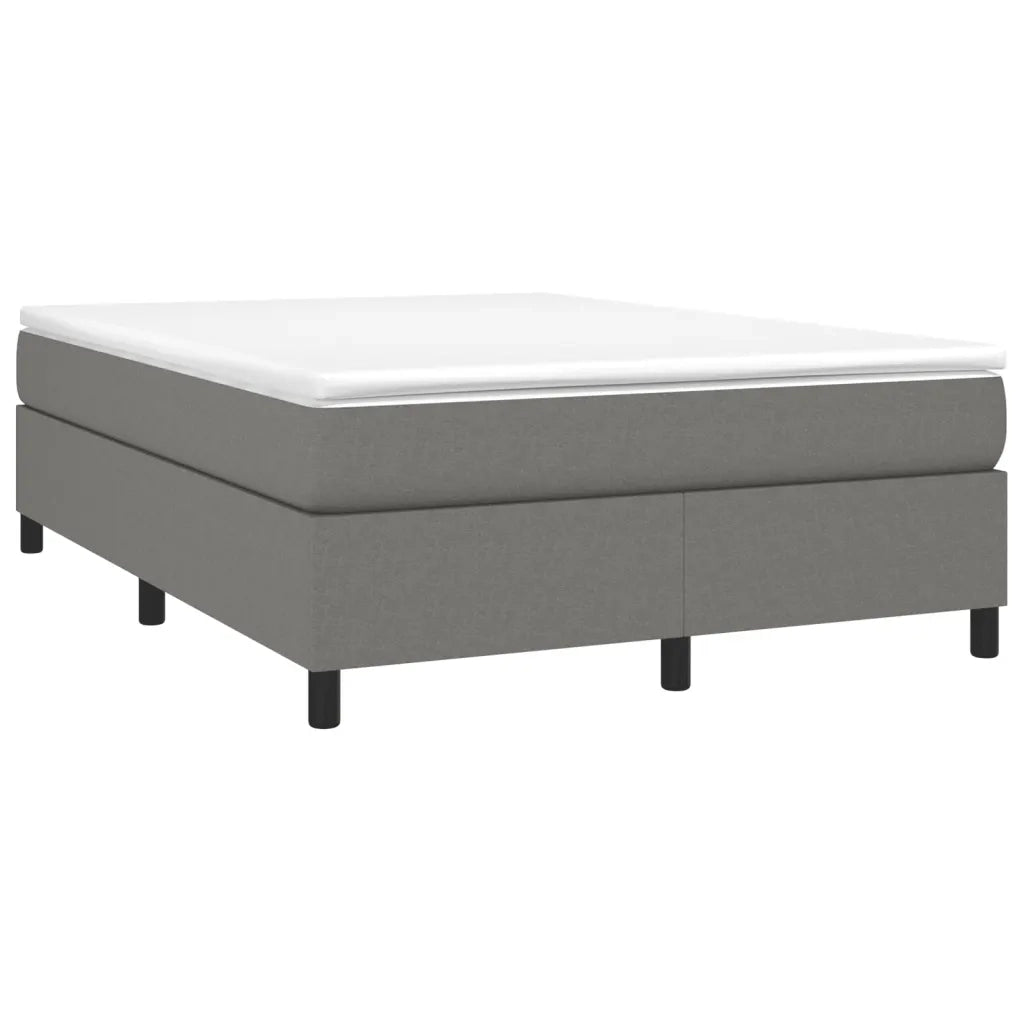 Giroletto a Molle con Materasso Grigio Scuro 140x200cm Tessuto 3144424