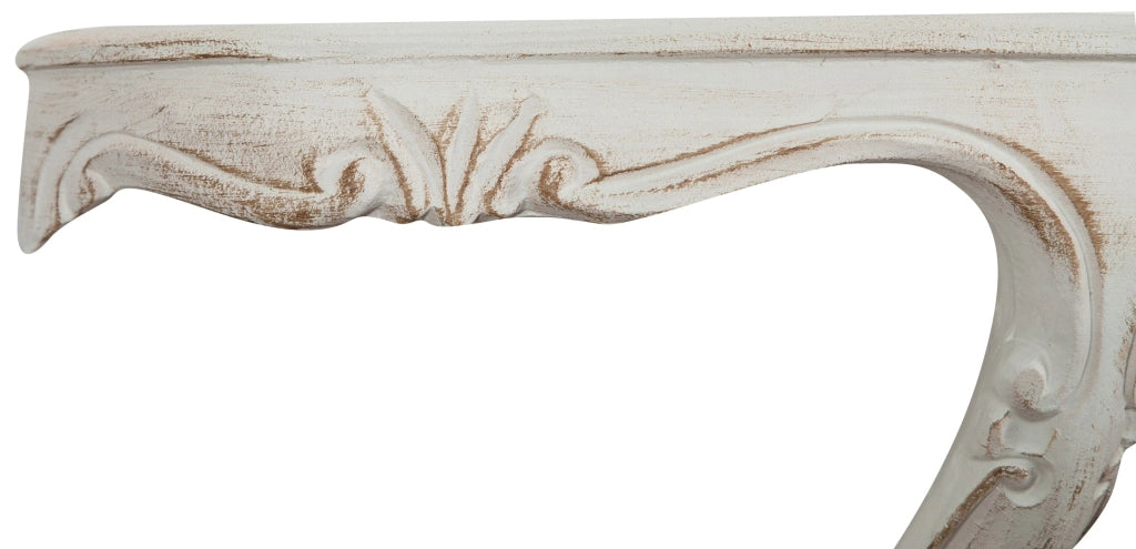 Biscottini Mensola a muro in legno finitura bianco anticato Made in Italy L43xPR21xH32