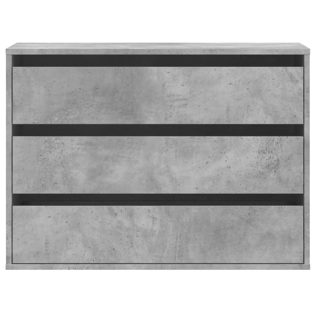 Cassettiera Angolo Grigio Cemento 80x41x58cm Legno Multistrato
