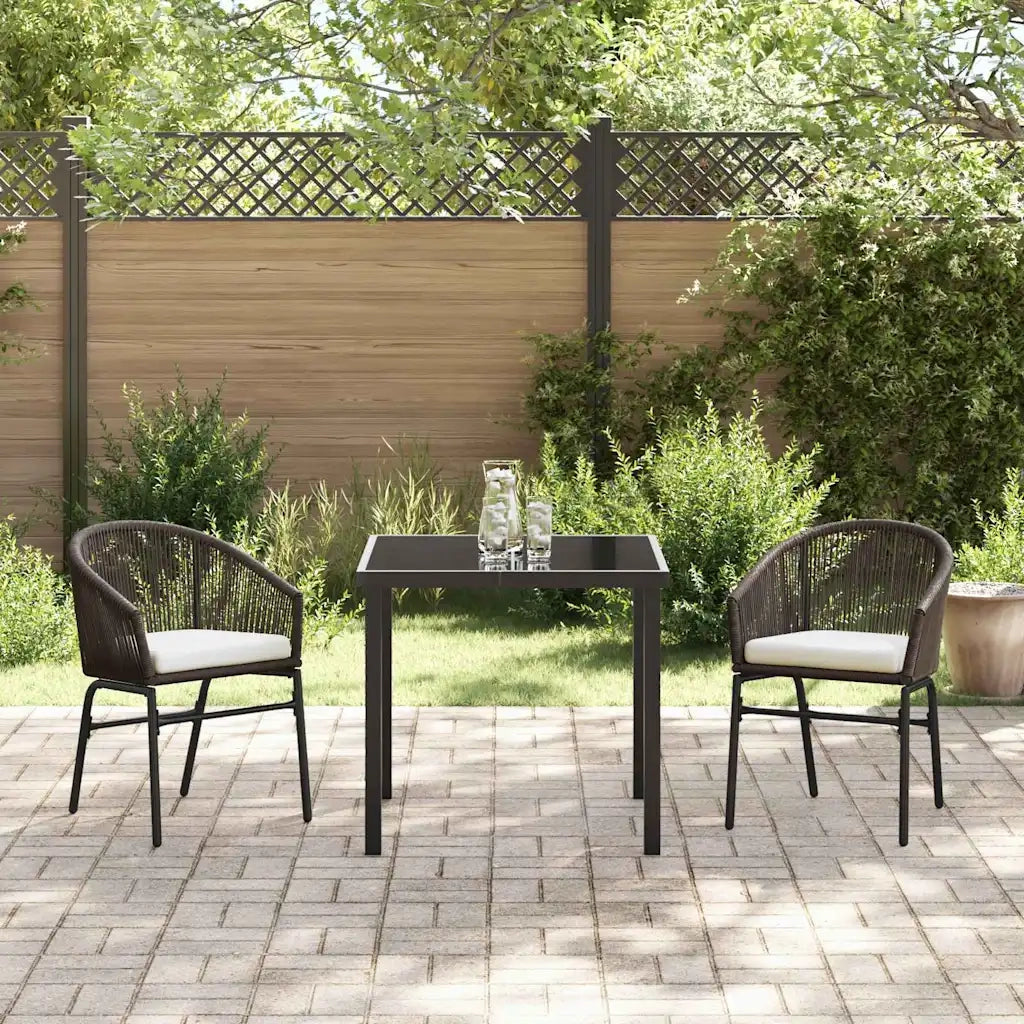 Set da Pranzo per Giardino 3 pcs Marrone 3379352