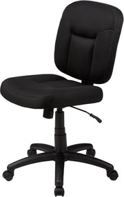 Sedia ergonomico regolabile per ufficio in casa in nero 47x63x88-97,5 cm (BxDxH) con rivestimento in tessuto