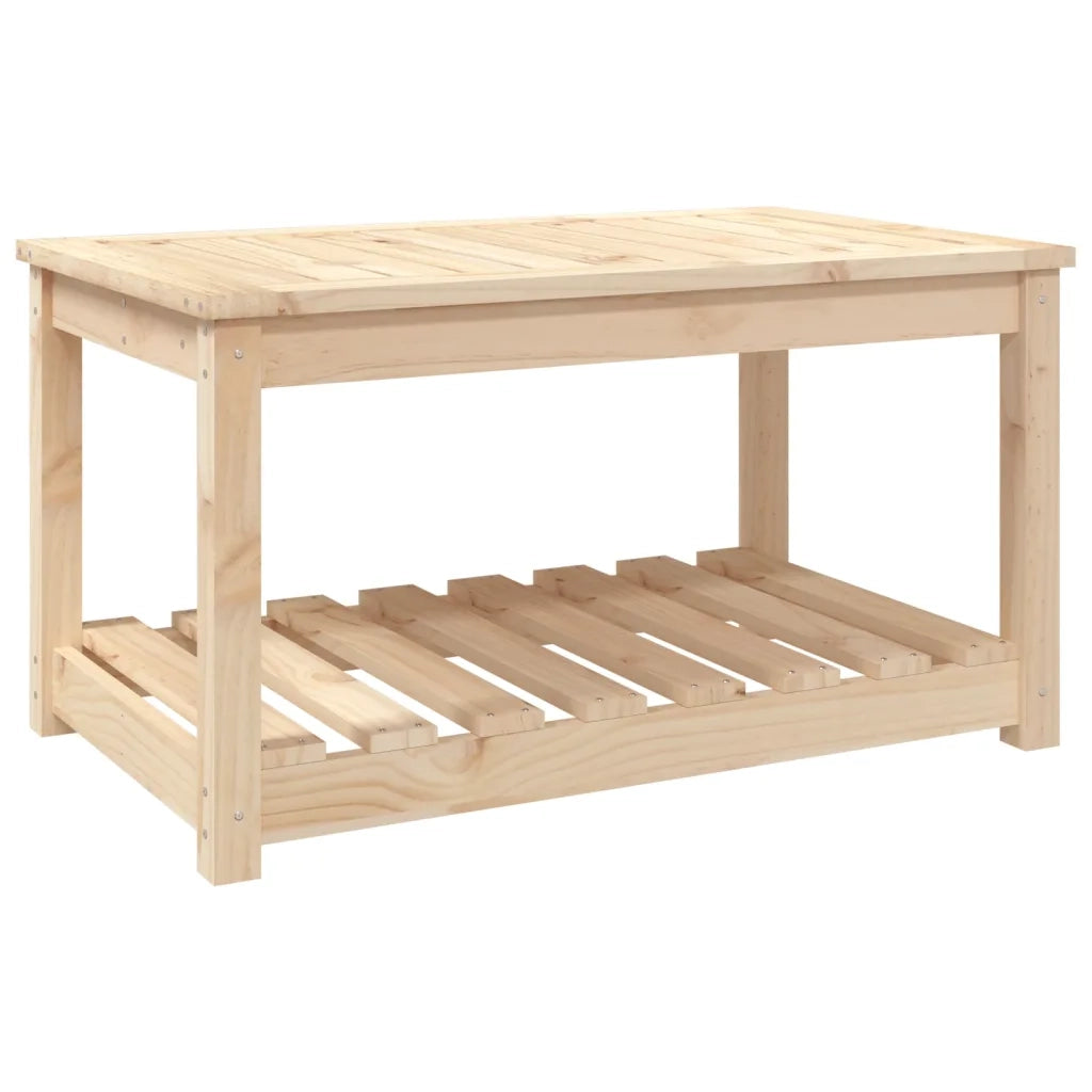 Tavolo da Giardino | Tavolino da esterno 82,5x50,5x45 cm in Legno Massello di Pino