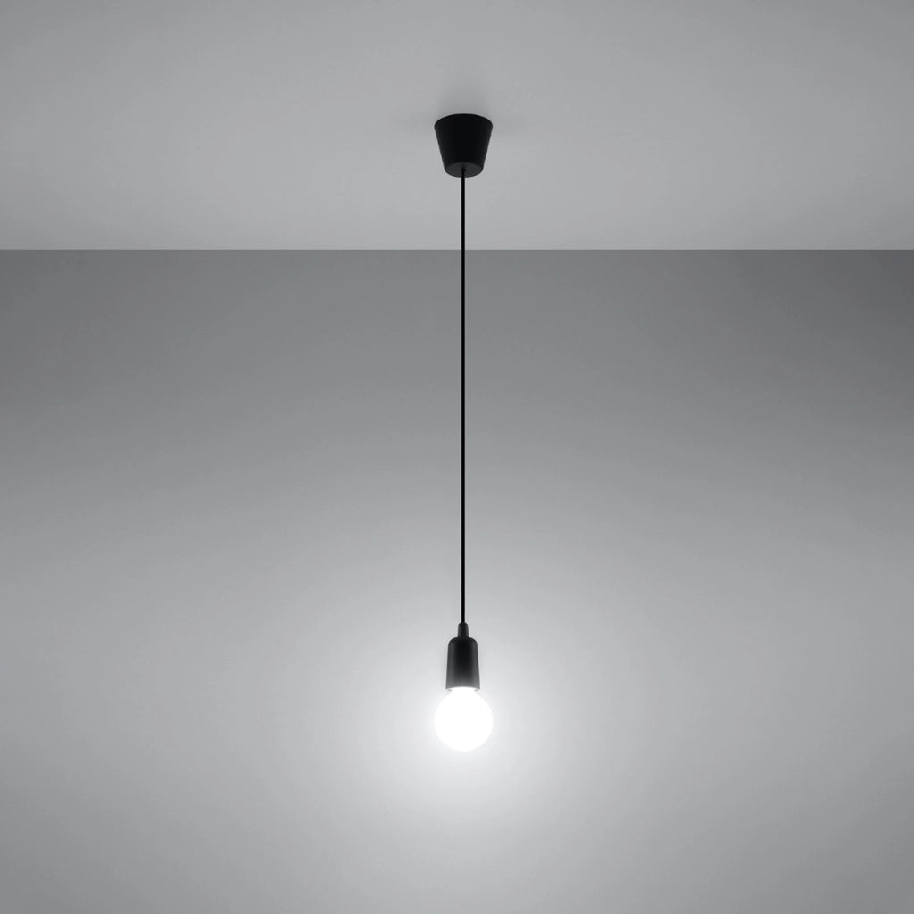 Lampada a sospensione Matero 1 nera E27 Pure Lume PU.0572