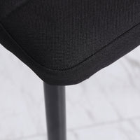 Set 4 Sedie 41x50x97 cm in Tessuto Nero