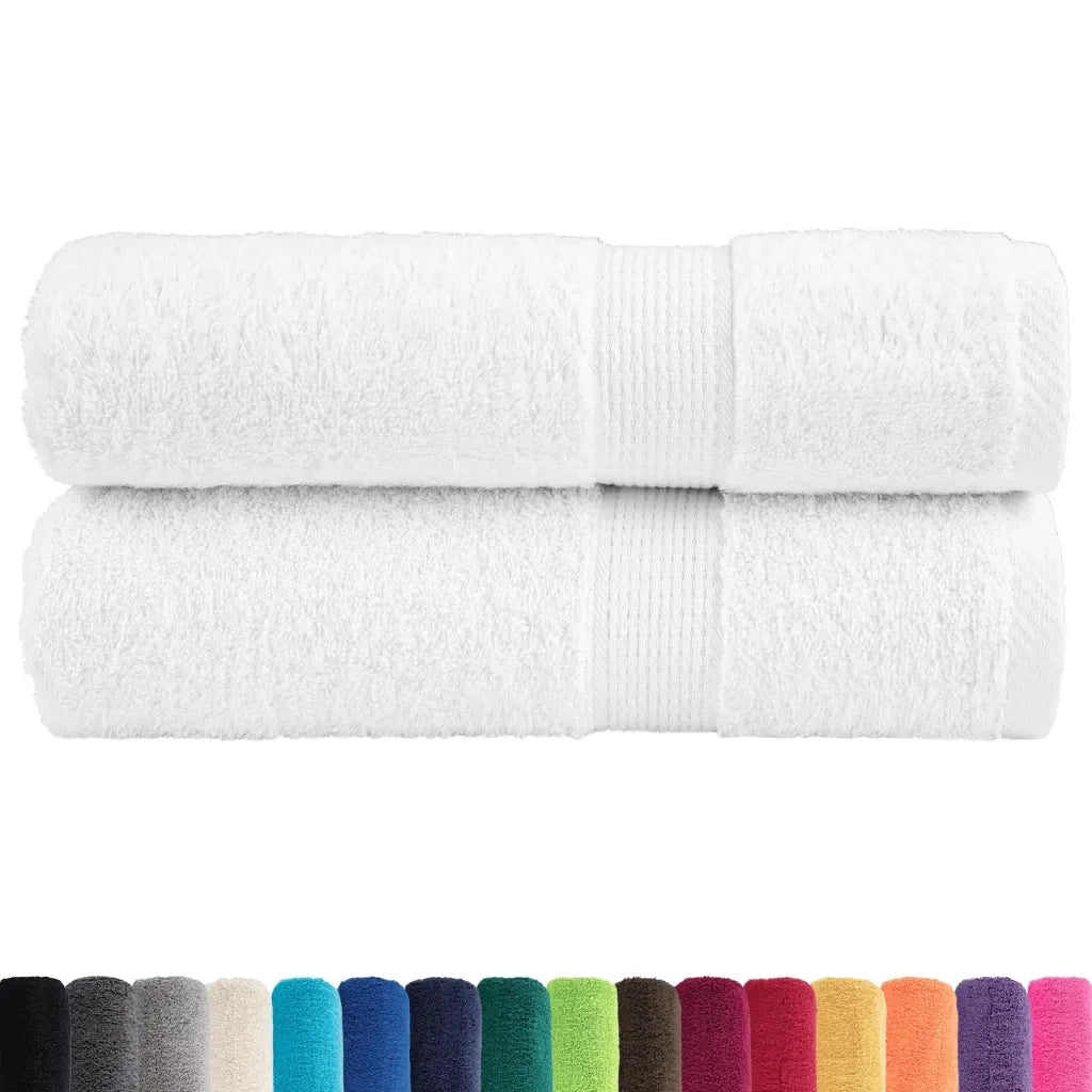 Asciugamani da bagno Premium SOLUND 2 pz | Teli per bagno Bianco 100x150 cm 600 g/m2