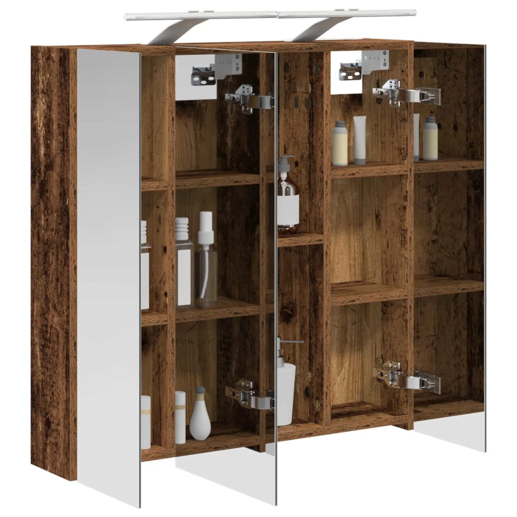 Mobiletto per specchio da bagno Legno vecchio 70 x 14,5 x 70 cm 889101