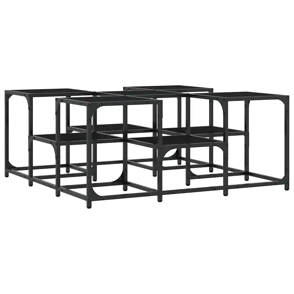 Tavolino da salotto | Tavolino da caff¨¨ | Tavolino da Soggiorno Nero 91x91x40 cm in Legno Multistrato
