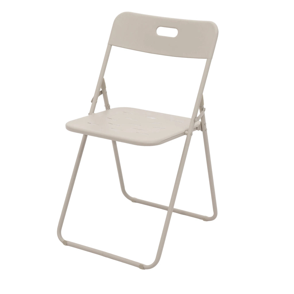 Set bistr貌 pieghevole 60x60x73 cm; per 2 persone; acciaio beige