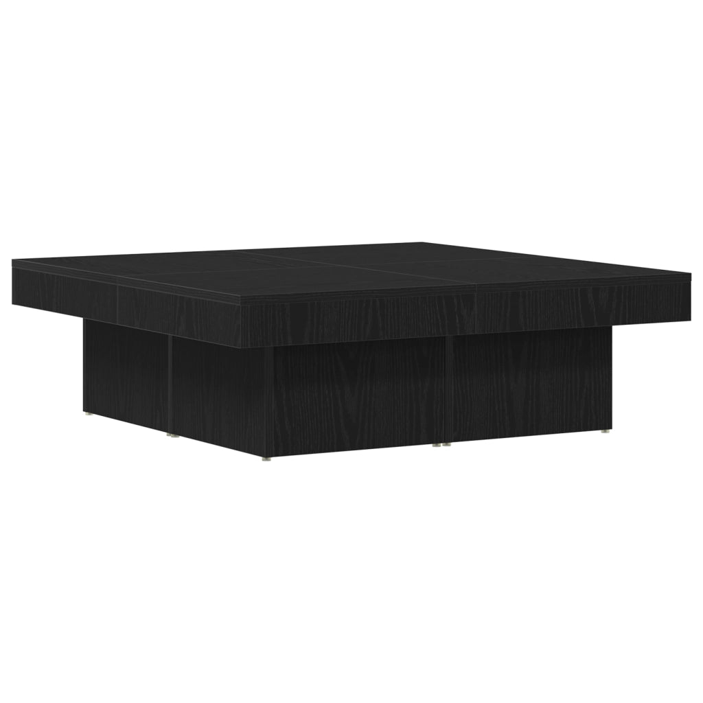 Tavolino da caffÃ¨  Nero Rovere 90x90x28 cm in legno ingegnerizzato