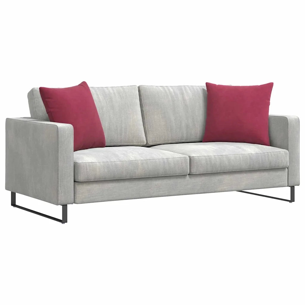 Cuscini da Divano 2 pcs Rosso Vino 50 x 50 cm Tessuto in Cords
